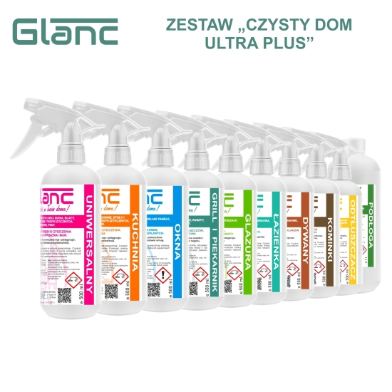 Zestaw Glanc Czysty Dom Ultra Plus - 10 produktów